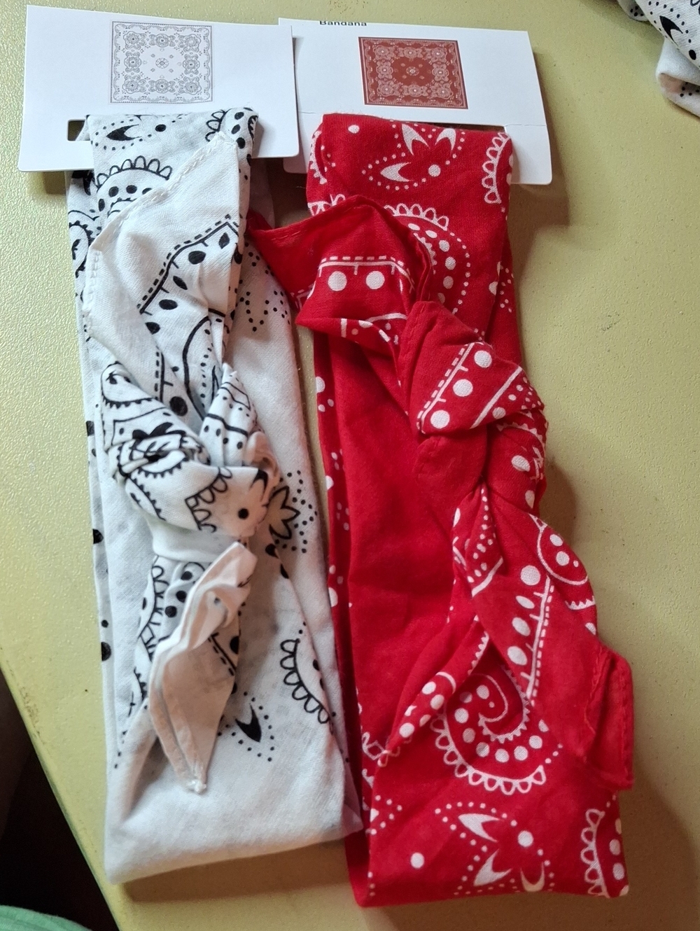 Bandana - Red OR White Paisley NWT